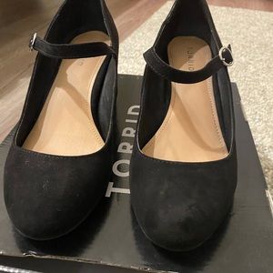 Torrid Classic Black Suede Mary Janes